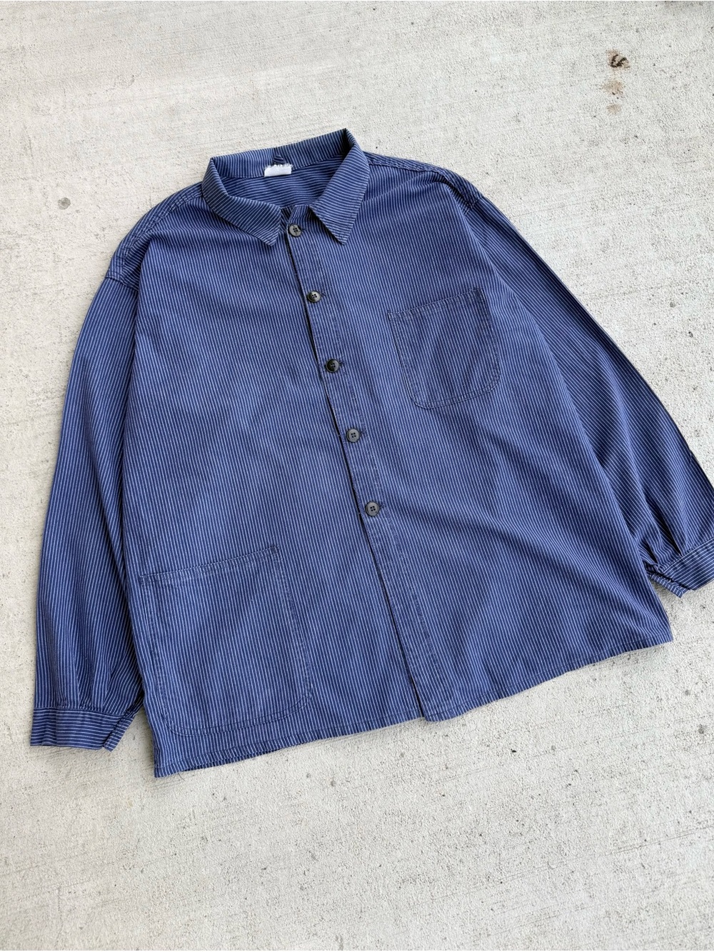 Vintage 60s 70s German Pinstripe Chore Jacket